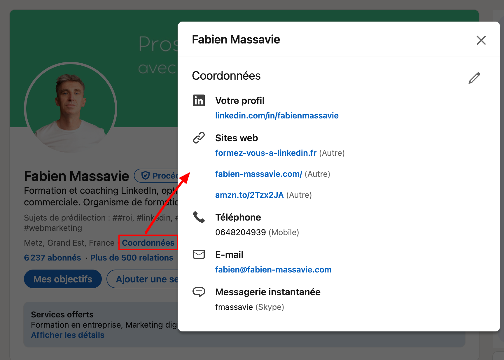 coordonnées-profil-LinkedIn